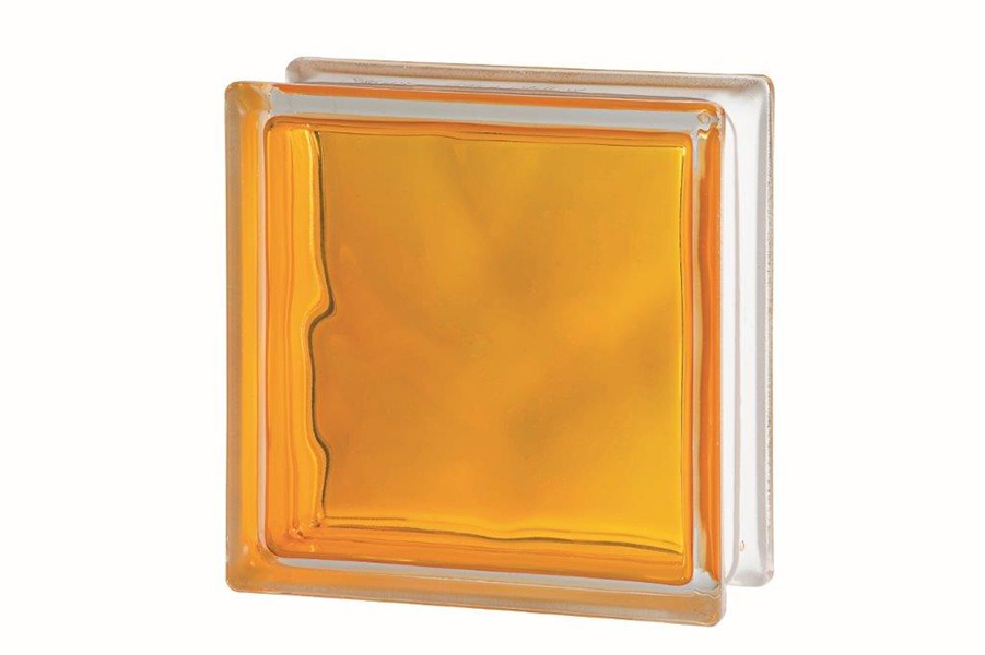 BRILLY YELLOW WAVE glass block